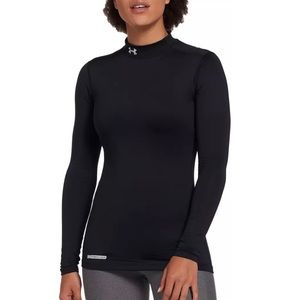 Under Armour Women's Fitted ColdGear Mockneck Shirt Black